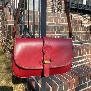 Vintage Dooney Bourke green tag equestrian bag EUC